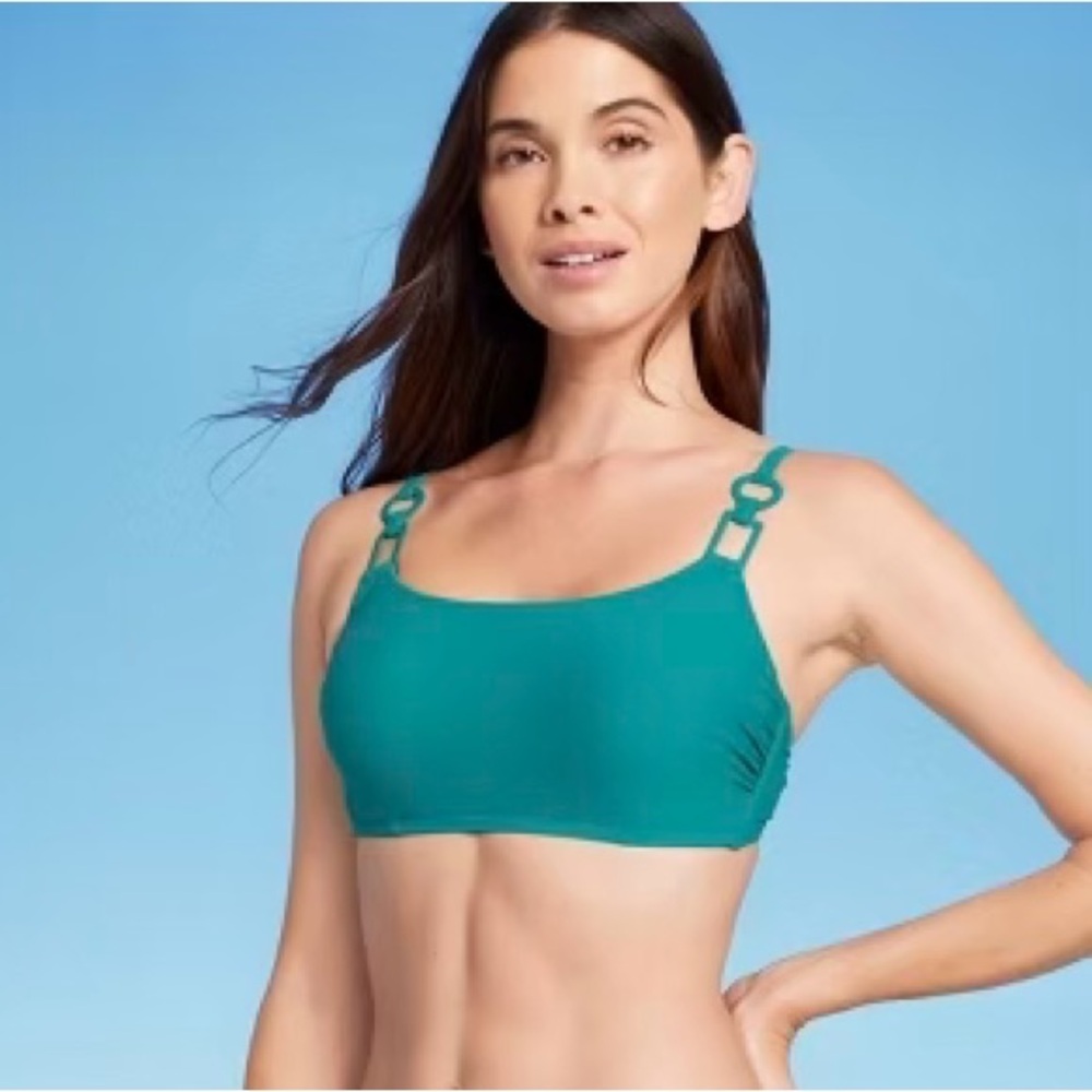 NEW Shade & Shore Teal Women's Bikini Top